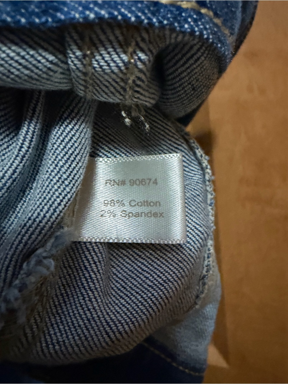 Boston Proper Blue Denim Vest with Cream Lace Trim - Picture 3 of 7